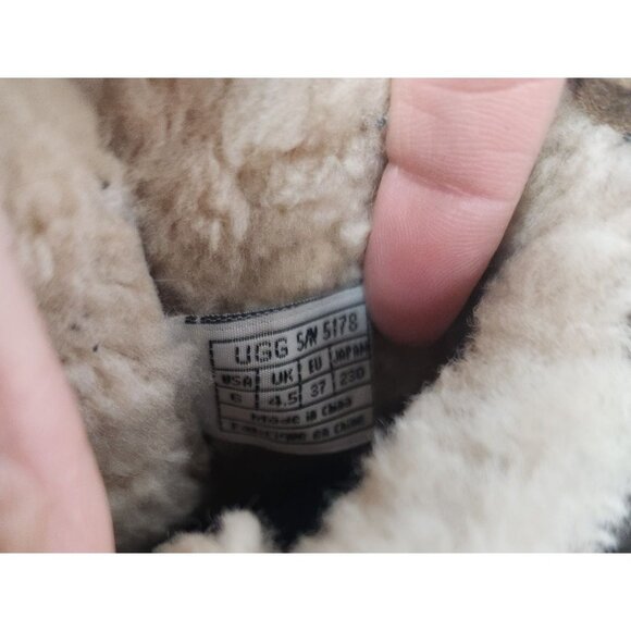 Ugg Women's Sz.6  Brown Cove 5178 Suede Fur Ankle Winter Boot - Picture 6 of 7